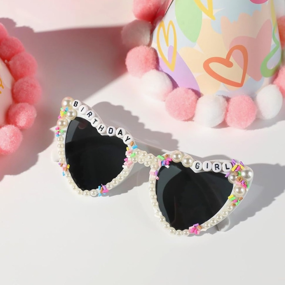 Birthday Girl Pearl and Sprinkles Sunglasses. FREE WITH BUNDLE!